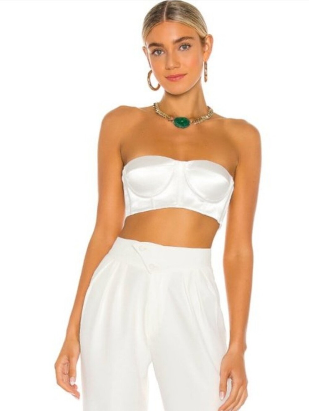 New Bronx & Banco Capri Blanc Bralette White Bridal Top US Sz 6